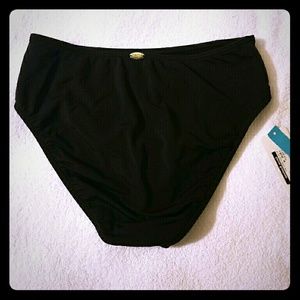 Canyon Bikini Black High Waist Bottom SzM NWT