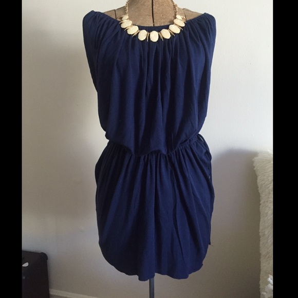 Rachel Pally Grecian Navy Minidress-ADORABLE