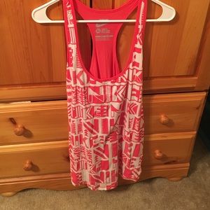 Nike Pink Razor Back Tank Top