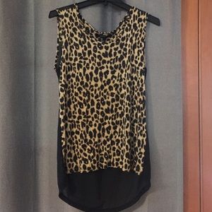 Cheetah print sleeveless top