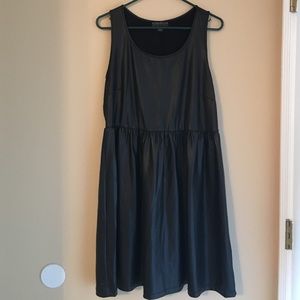 Faux leather dress