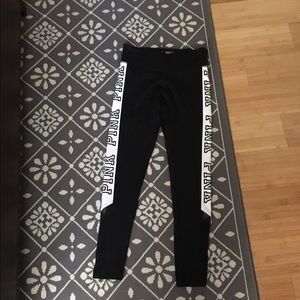 BRAND NEW pink ultimate yoga with logo and sheer