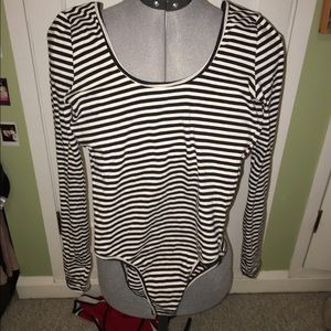 Women's American Apparel Striped Bodysuit - Size M