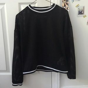 See through black shirt