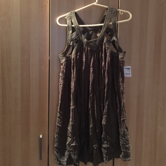 NWT!!!!!! Olive green caged back and front dress!