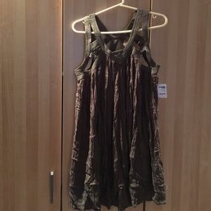 NWT!!!!!! Olive green caged back and front dress!