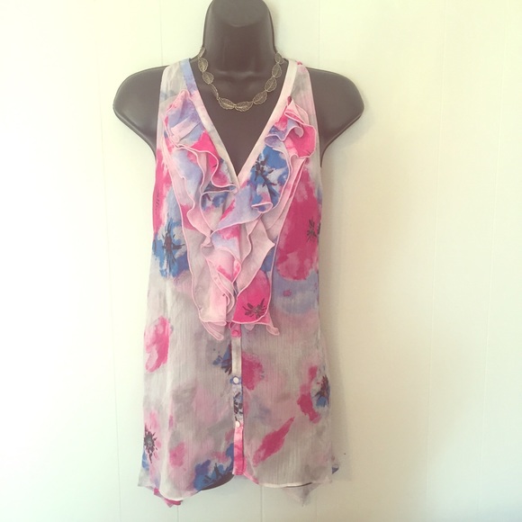 Flowy, Sheer, Sleeveless Top
