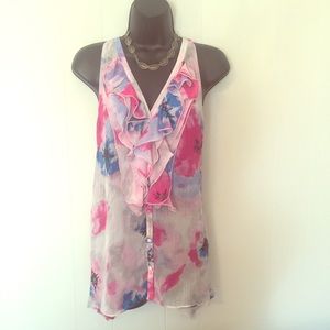 Flowy, Sheer, Sleeveless Top