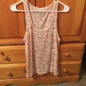 Light Pink Aztec Tank Top
