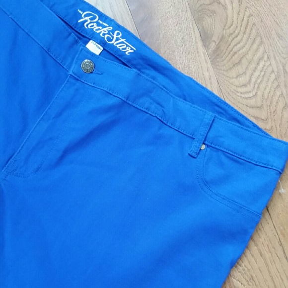 Dark Royal Blue Straight Leg Jeans