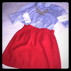 J. Crew red skirt