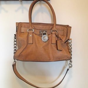 ❌sold❌Tan Michael Kors purse with silver hardware