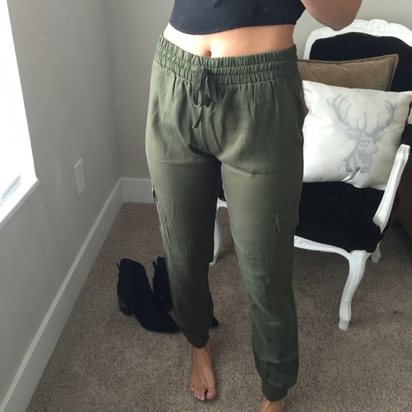 army green track pants