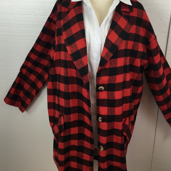 Plaid coat - Picture 2 of 4