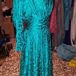 Vintage silk 80s dress