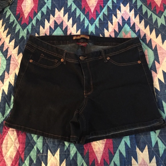 Plus Size Dark Jean Shorts