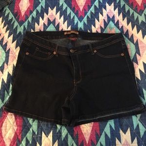 Plus Size Dark Jean Shorts