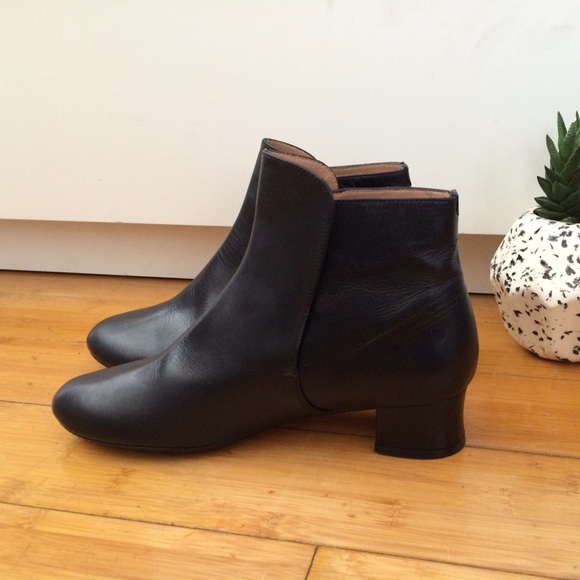 Robert Clegerie Booties, Black Leather 38.5