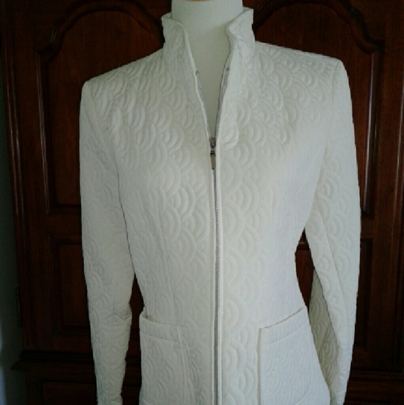 Womens White Quilted Jacket