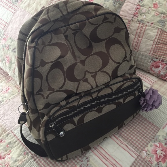 Classic Brown C Coach Backpack