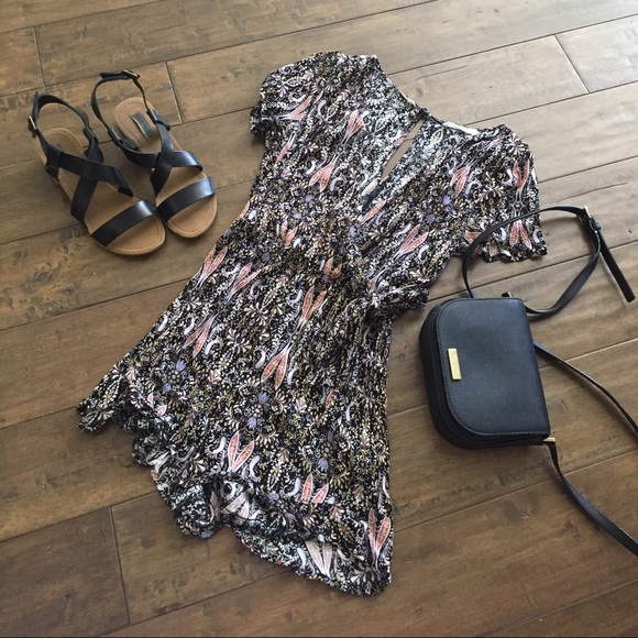 Lush Paisley Print Romper