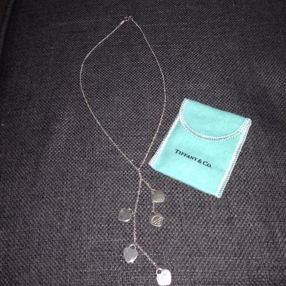 Tiffany's dangling hearts necklace. One day sale!