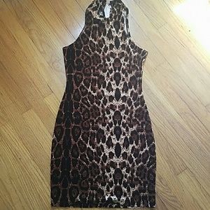 Velvet cheetah print dress!