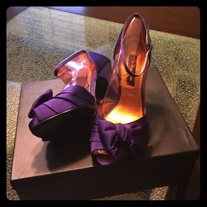 Electra Grape Luster Satin Nina pump