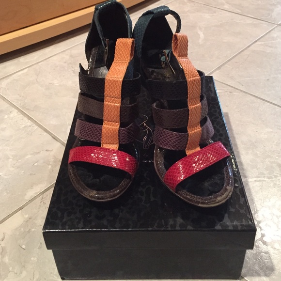 Baby Phat  -colorful high heels 7.5