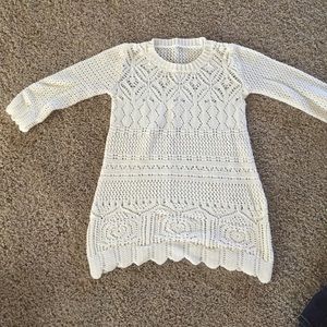 Sweet girls cotton crochet dress.