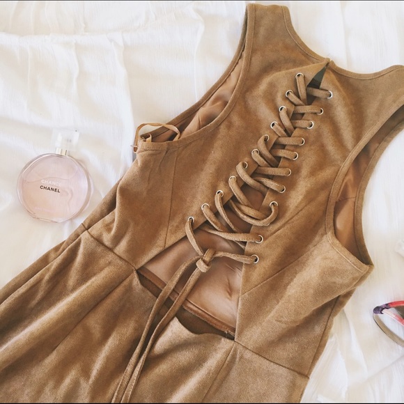 LF Suede Tie Up Dress