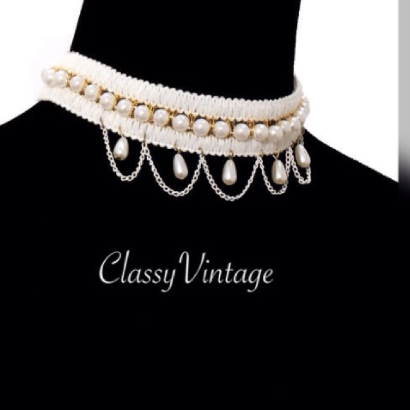 La Primera New York Jewelry - Elegant white choker necklace