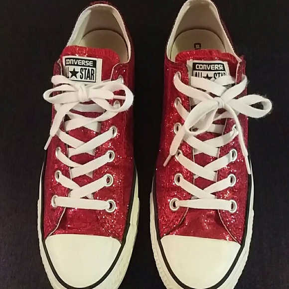 Red sequin Converse