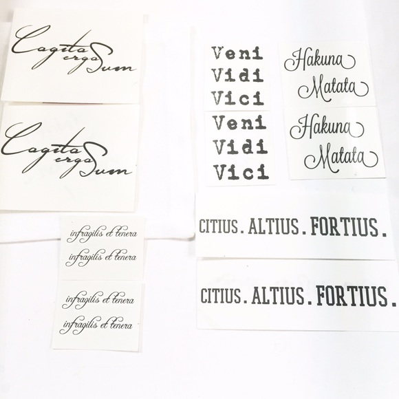 Tattify Other Temporary Tattoos By Latin Quotes 60 Pk Poshmark Unique Latin Quotes Tattify Other Temporary Tattoos By Latin Quotes 60 Pk Poshmark Unique Latin Quotes