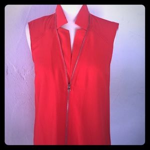 Zipper detail Rachel Roy sleeveless blouse
