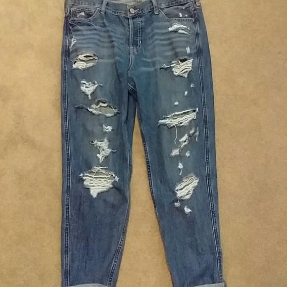Distressed jeans