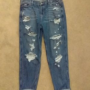 Distressed jeans