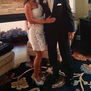 Soft white wedding dress