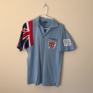 Worn once — light blue polo shirt from Fiji