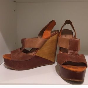 Aldo Color block wedge; size 8