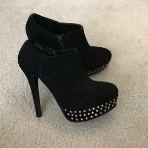 Black and studded booties