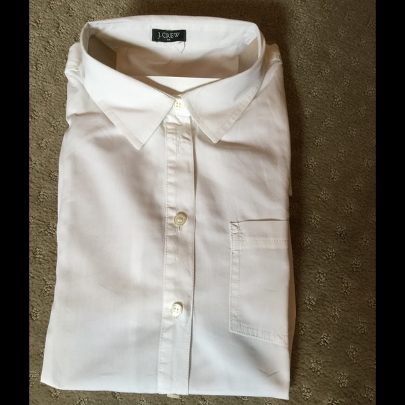 JCrew white long-sleeved button down