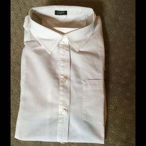 JCrew white long-sleeved button down