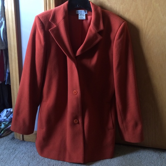 Burnt orange wool jacket