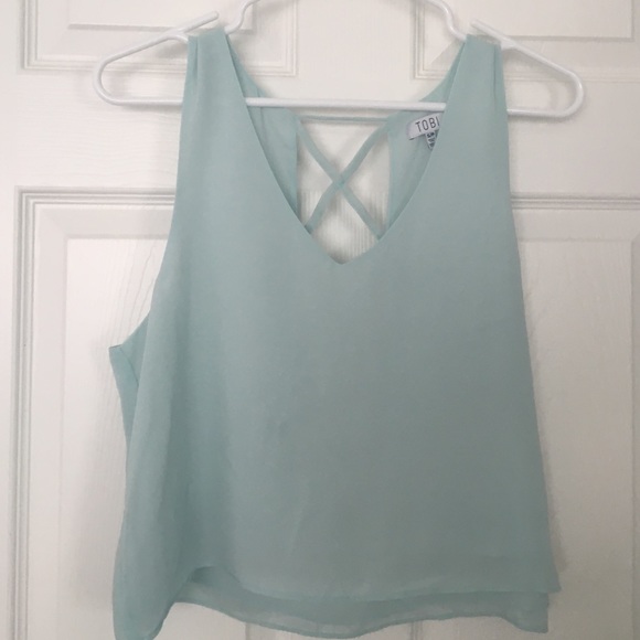 Tobi Mint Green Cutout Crop Size S