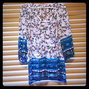 Old Navy Sheer floral tunic top