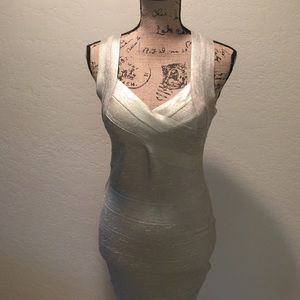 Hera collection NWT gold tank bandage dress