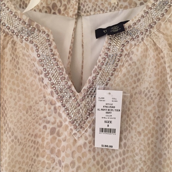 Print ruffle tier shift dress - Picture 2 of 3