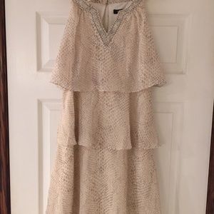 Print ruffle tier shift dress