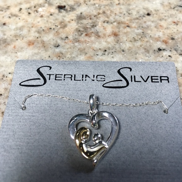 Sterling Silver Mother Child necklace